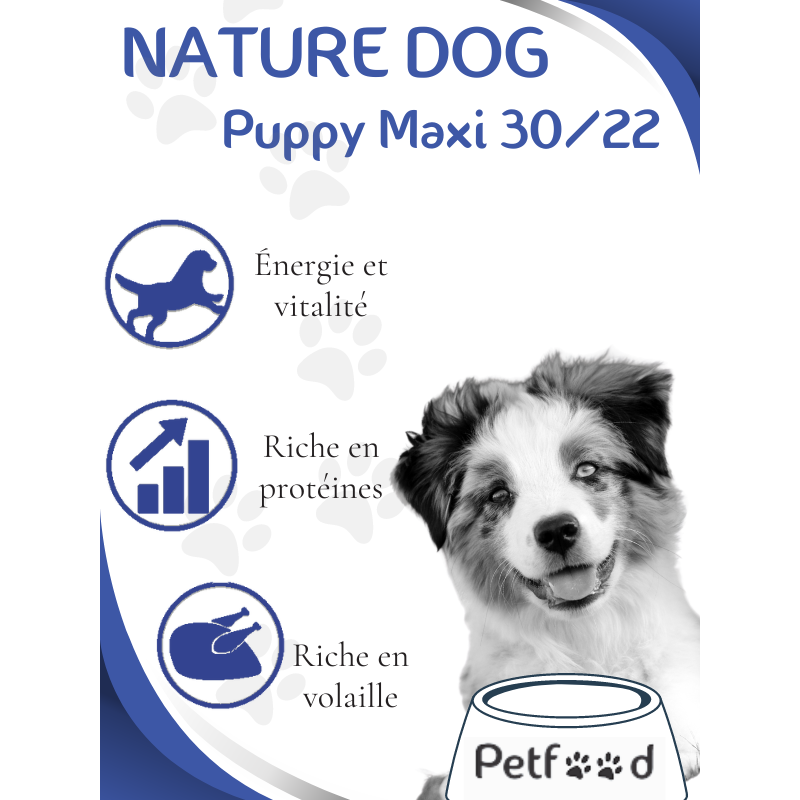 Croquettes Puppy Maxi 30/22 Nature Dog 15kg