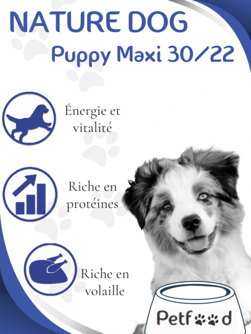 Croquettes Puppy Maxi 30/22 Nature Dog 15kg