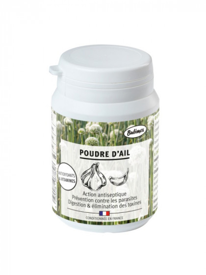 Complément alimentaire Poudre d'ail chien 60g Bubimex