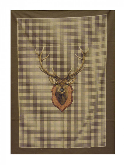 Plaid motif tête de cerf Lovergreen