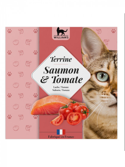 Terrine pour chat saumon/tomate 80g William's