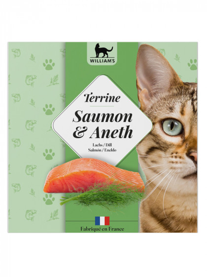 Terrine pour chat saumon/tomate 80g William's