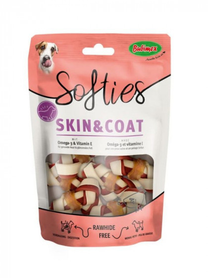 Friandises chien poulet Softies Skin & Coat x8 120g Bubimex