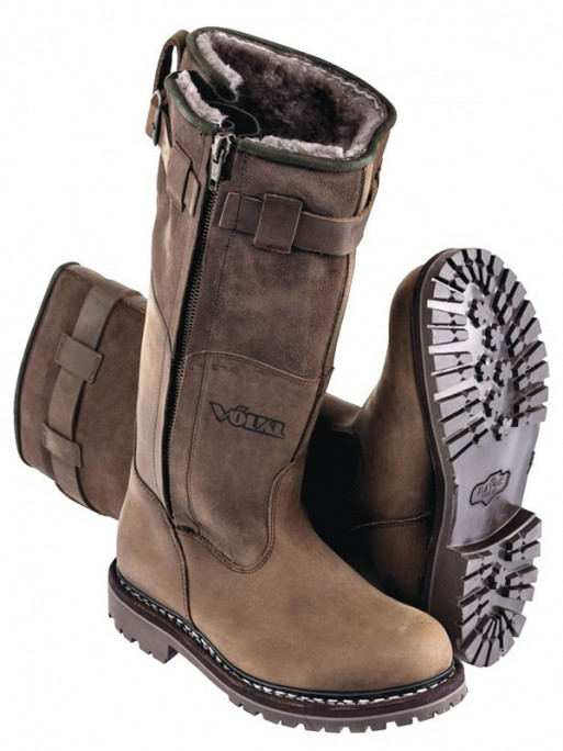 Bottes d hiver en cuir et fourrure Volkl Panda Polar