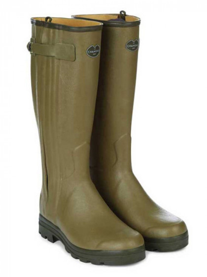 Bottes Chasseur doublées en cuir homme vert vierzon Le Chameau